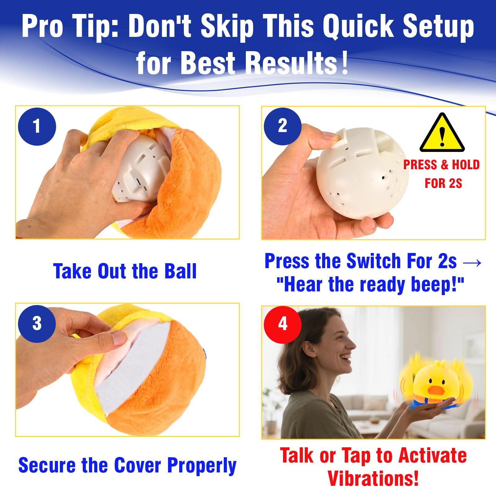 VYsTN vibrating dog toy responds to bark for engaging, responsive playtime.