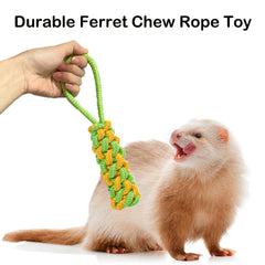 VZqola ferret chew toys show knotted rope for safe tug-of-war play.