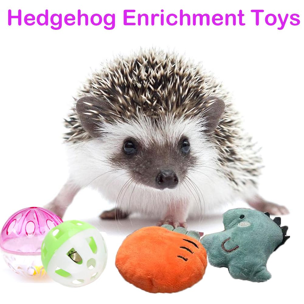 VZqola hedgehog enrichment stuffed toy provides soft, comforting tactile enrichment.