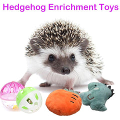 VZqola hedgehog enrichment stuffed toy provides soft, comforting tactile enrichment.