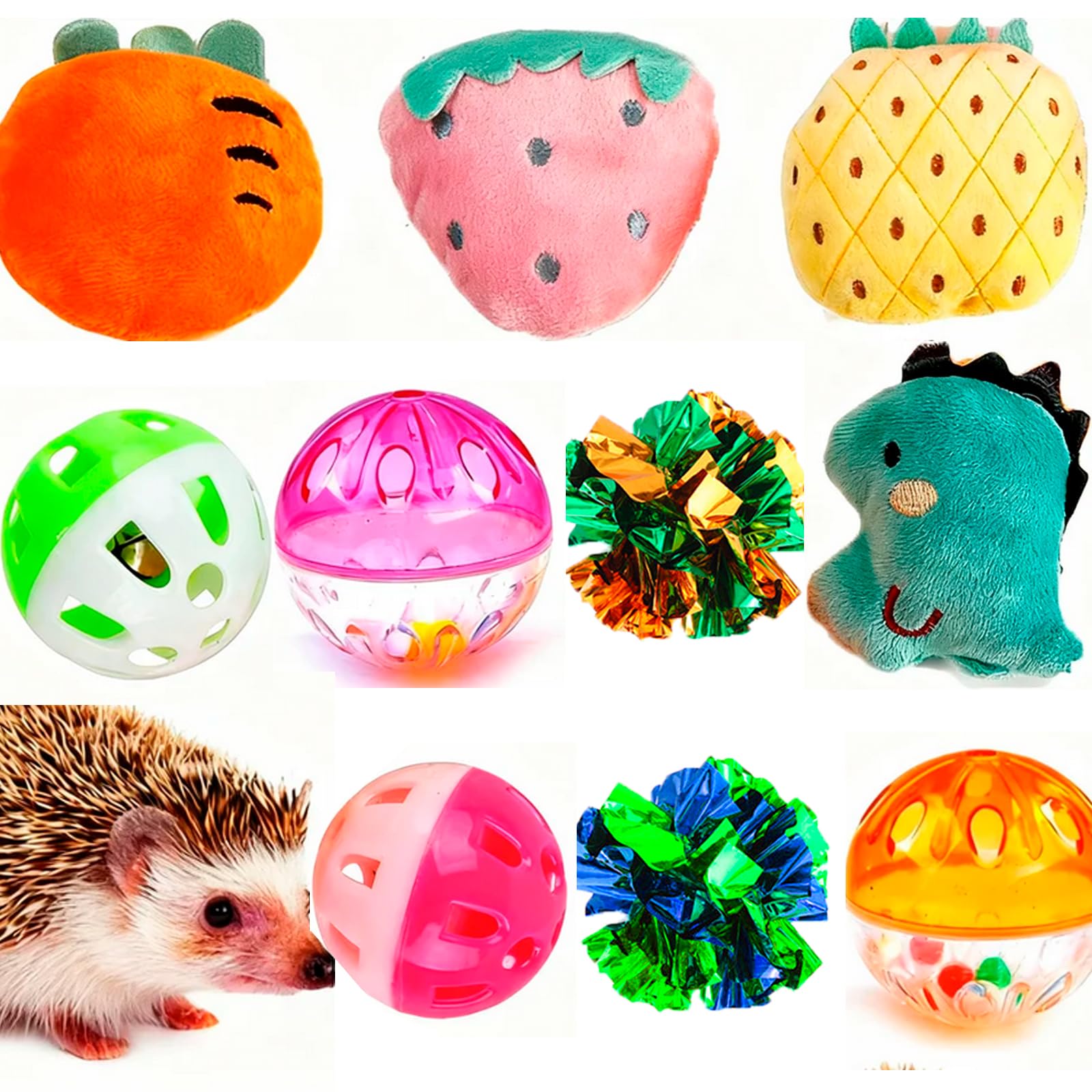 VZqola hedgehog enrichment toys variety pack for small pets offers diverse play options.