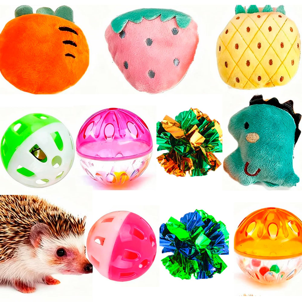 VZqola hedgehog enrichment toys variety pack for small pets offers diverse play options.