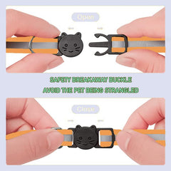 VZSRWGK cat collar with reflective strip improves nighttime visibility