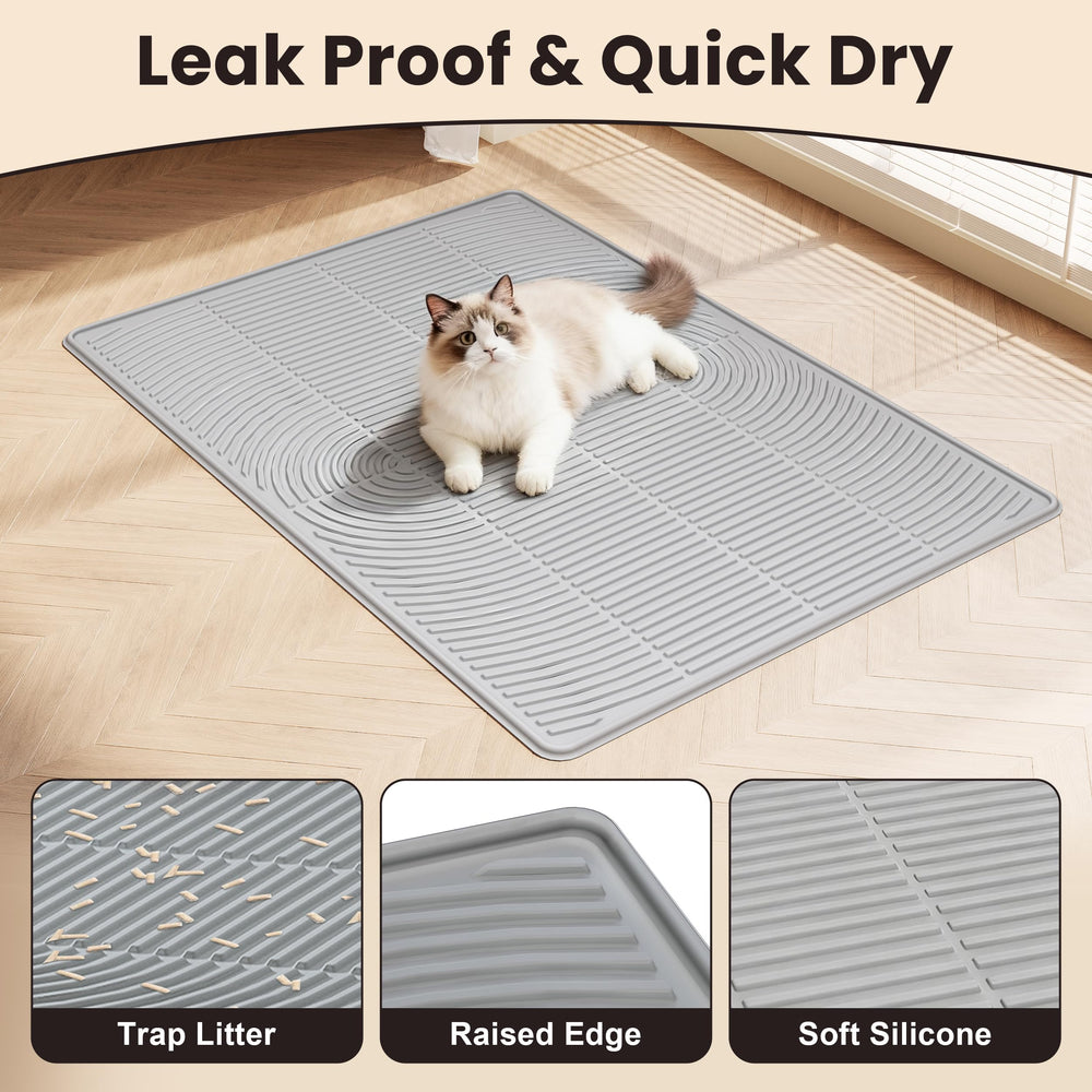 VZYTV cat litter mat is easy to clean and quick to dry
