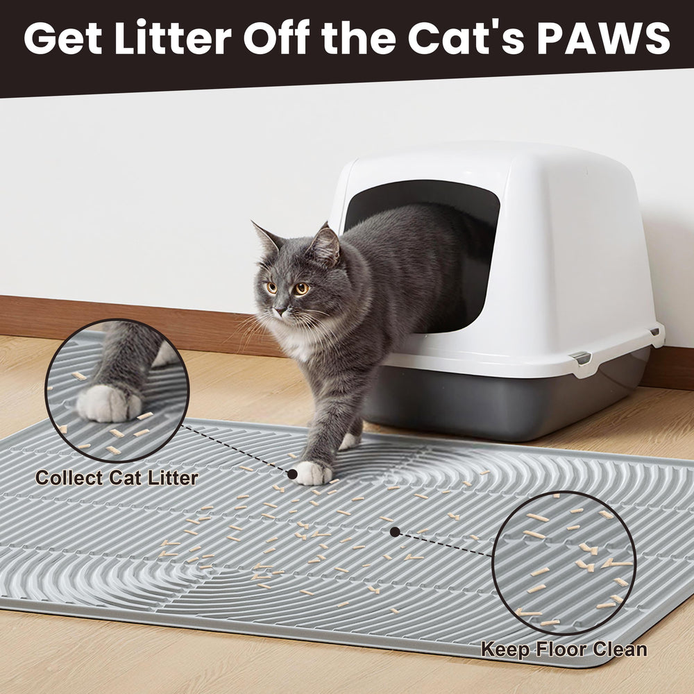 VZYTV litter mat trapping texture captures dust and moisture efficiently