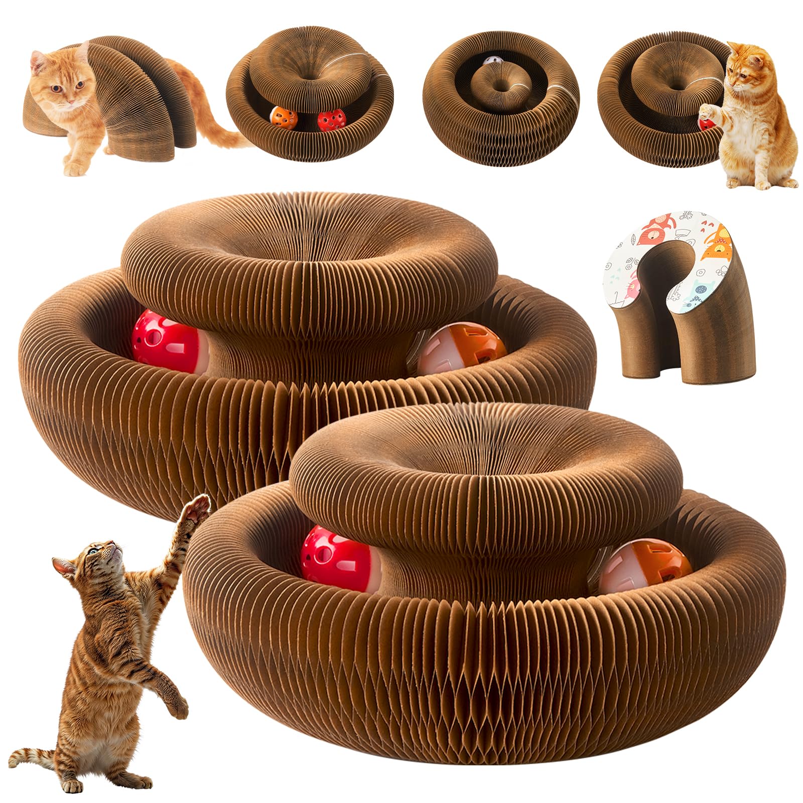 VZZNN Magic Organ Cat Toy folded track mode encourages feline agility and interactive play.