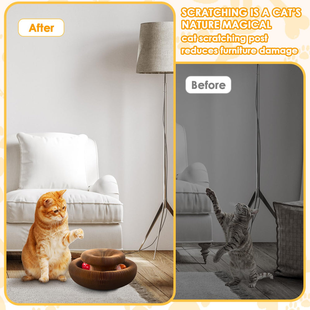 VZZNN Magic Organ Cat Toy with two tracks enhances scratching and exploration.