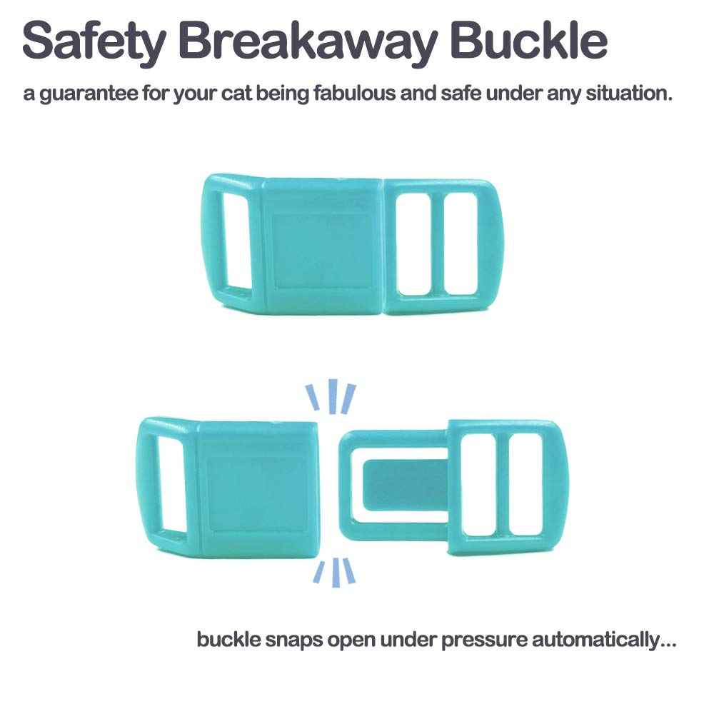 WAAAG cat collar 9-15 inch neck range demonstrates versatile fit.