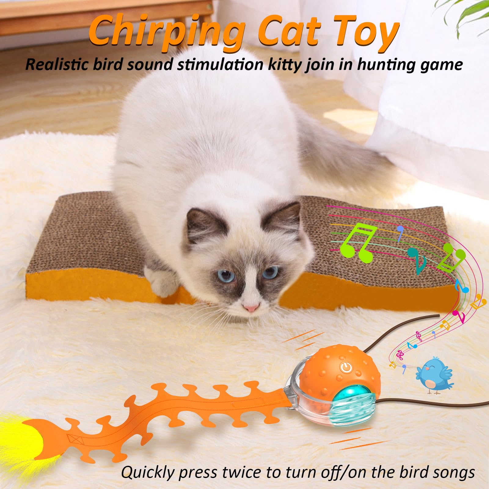 Waaiio motion-activated cat toy prompts touch-driven play for interactive fun