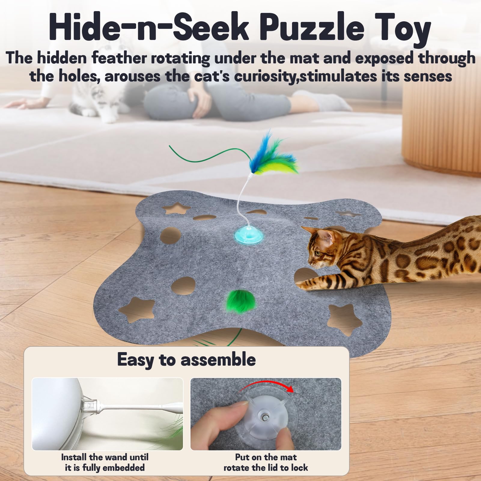 Waaiio three-mode operation supports kitten and cat play styles