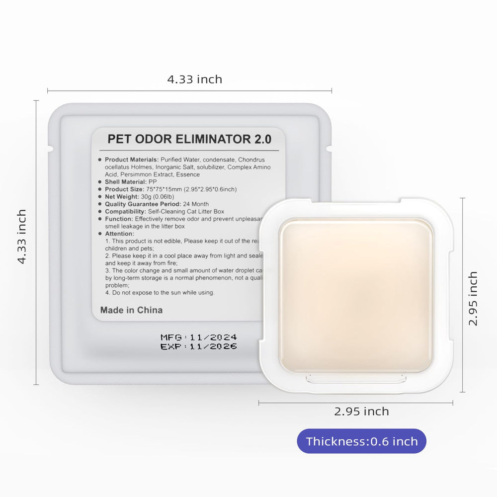 waatoos N50-2.0 application in litter box reduces lingering odors.