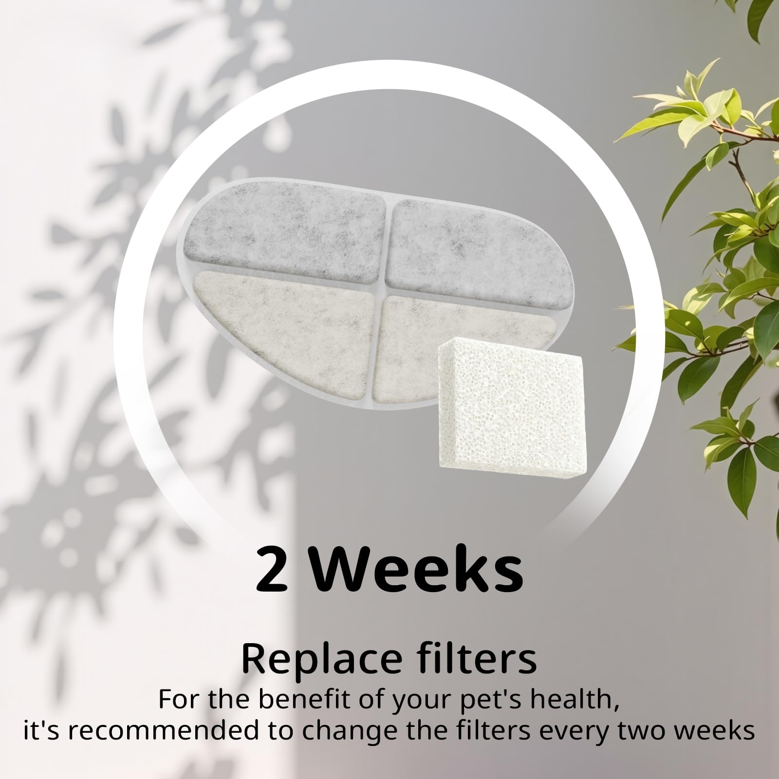 Waatoos pre-filter sponge captures hair and impurities for smoother maintenance.