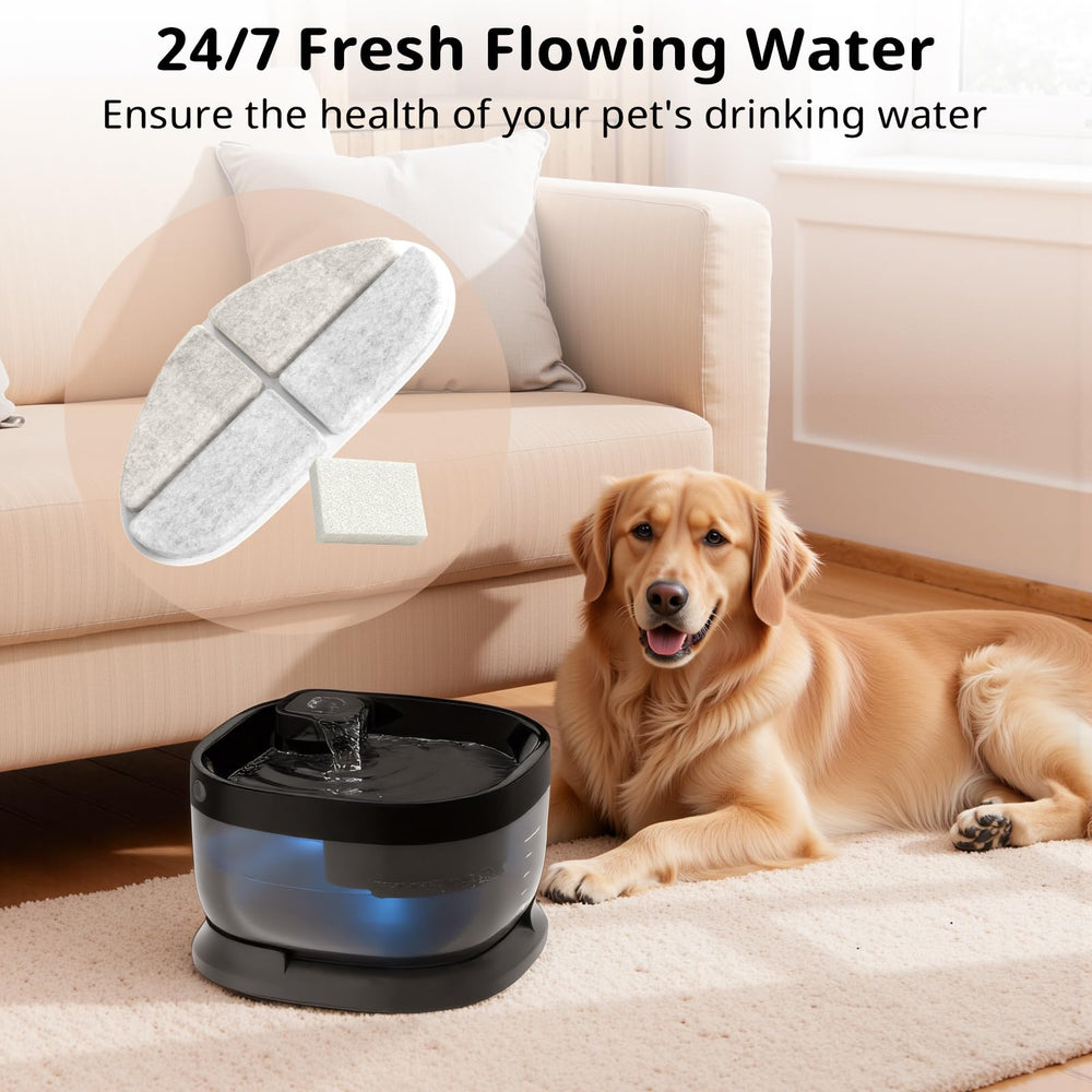 Waatoos pump sponges help collect debris to keep fountain water clear.
