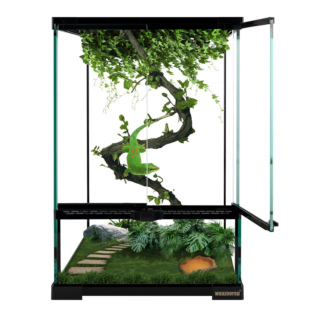 waazoorep reptile enclosure with doors open illustrates versatile use.