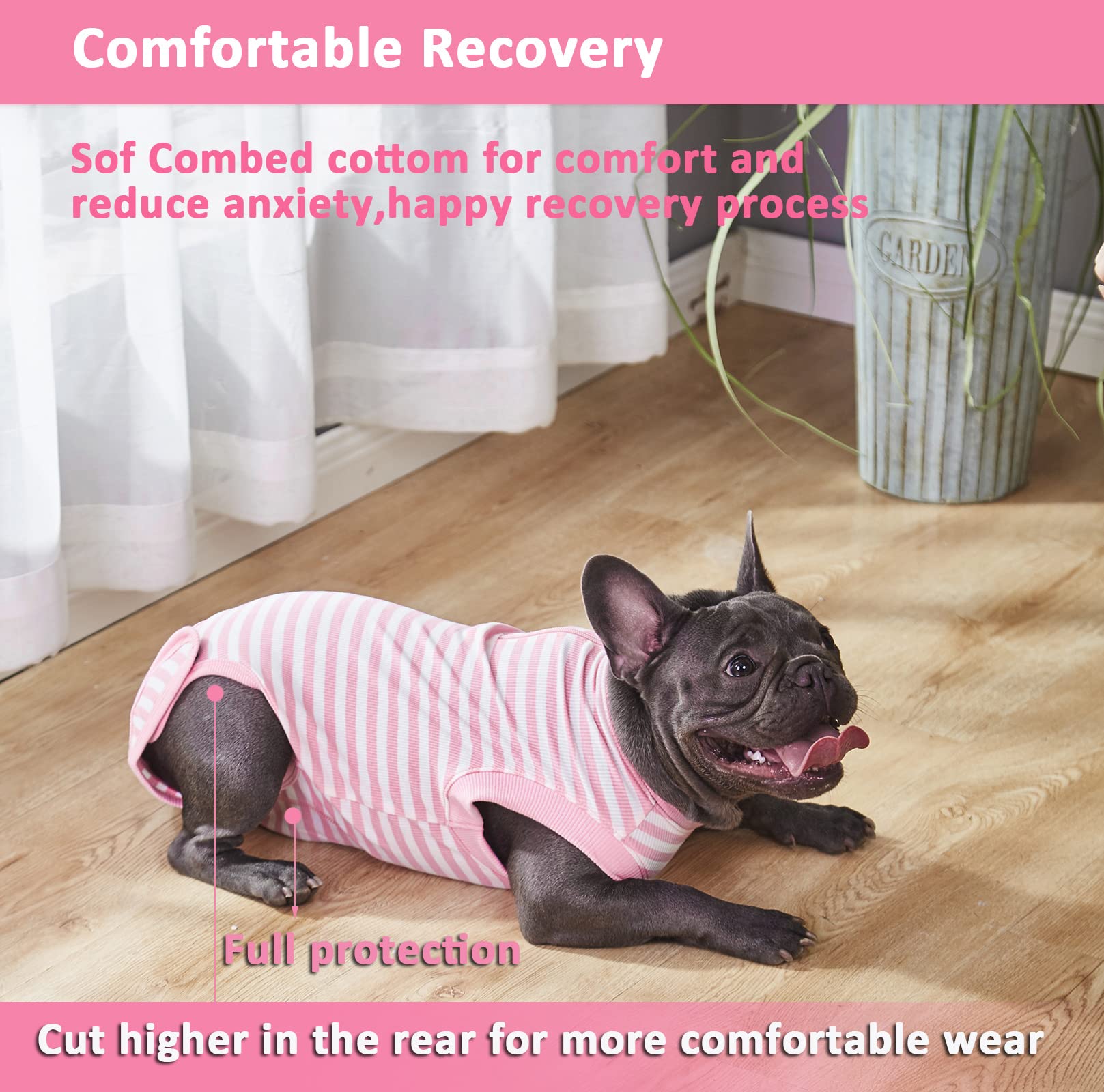 Wabdhaly surgery suit female-spay fit demonstrates adjustable support.
