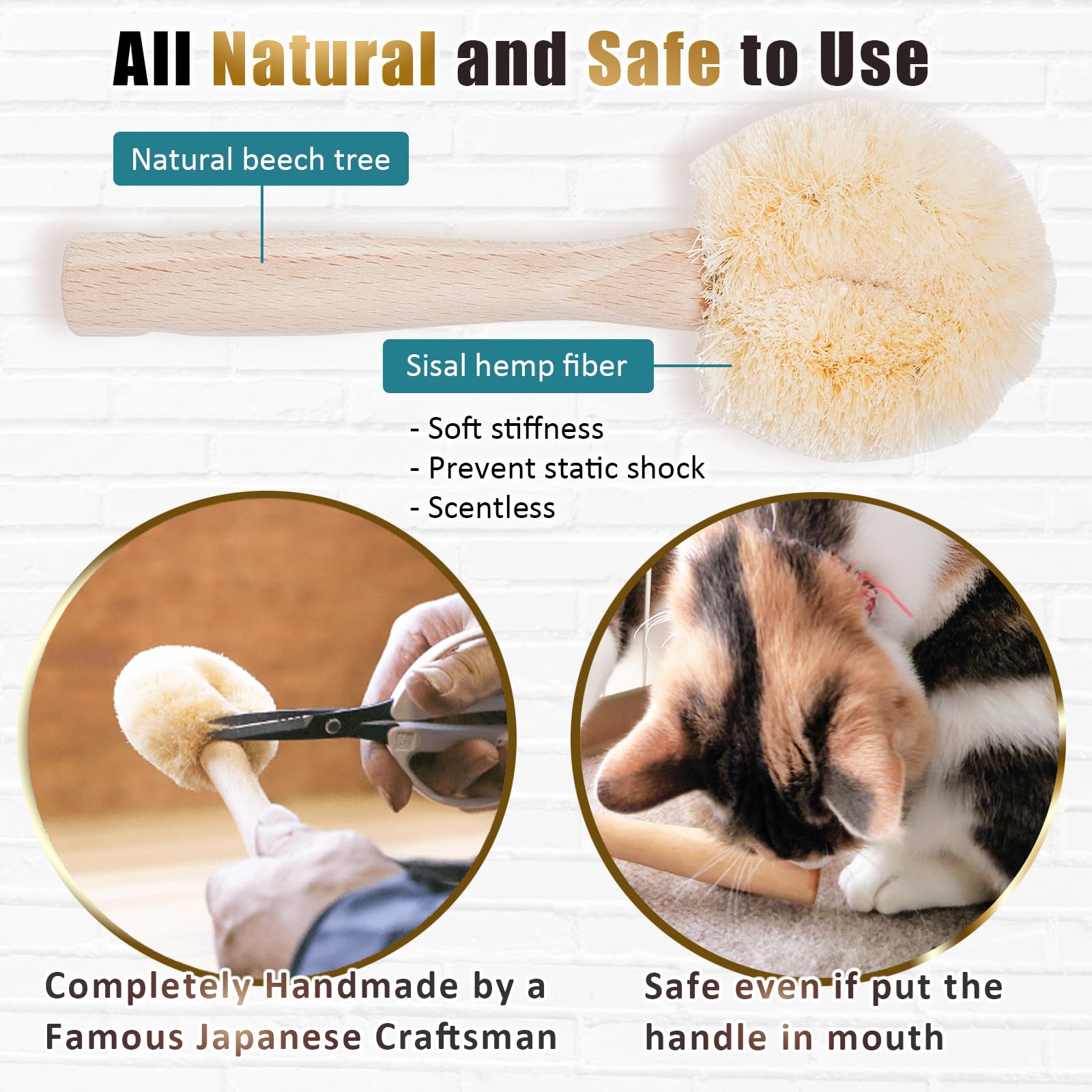 Wablade Relaxing Cat Grooming Brush face-grooming is safe for sensitive areas.