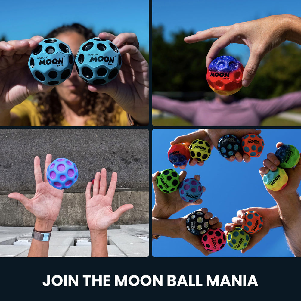 Waboba Moon Ball Original dogs enjoying interactive play with this versatile toy.