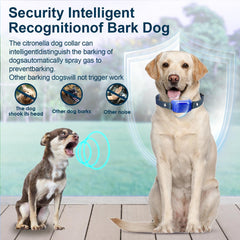 Wacnem Citronella Bark Collar 2-Pack blue side view highlights adjustable strap for all sizes.