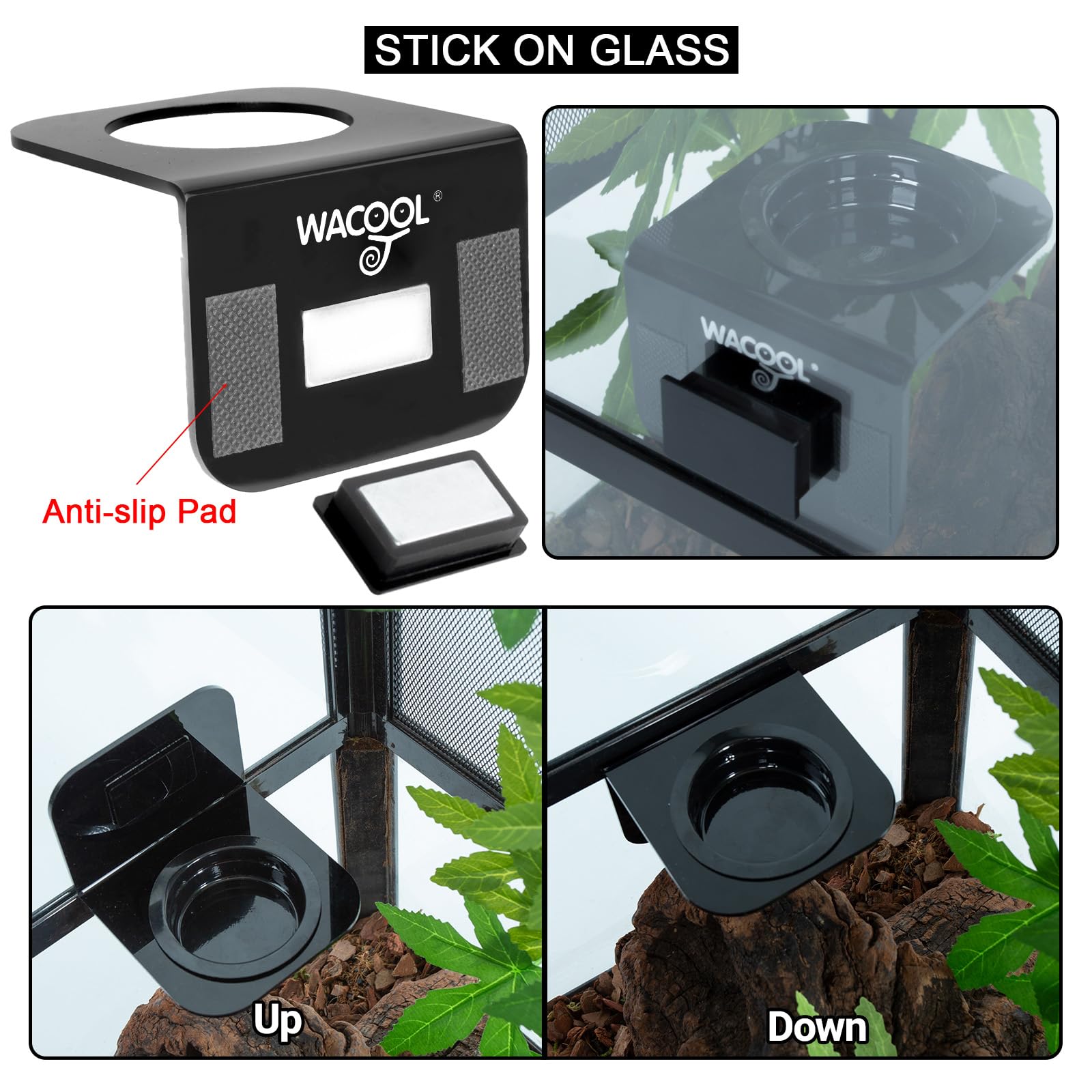 WACOOL 6pcs cups close-up highlights washable, reusable cups for mess-free meals.