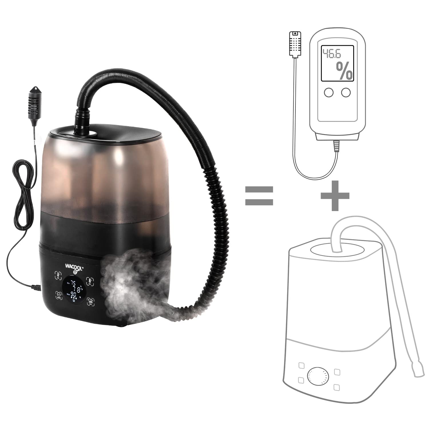 WACOOL fogger 4L tank provides long-lasting humidity for reptiles