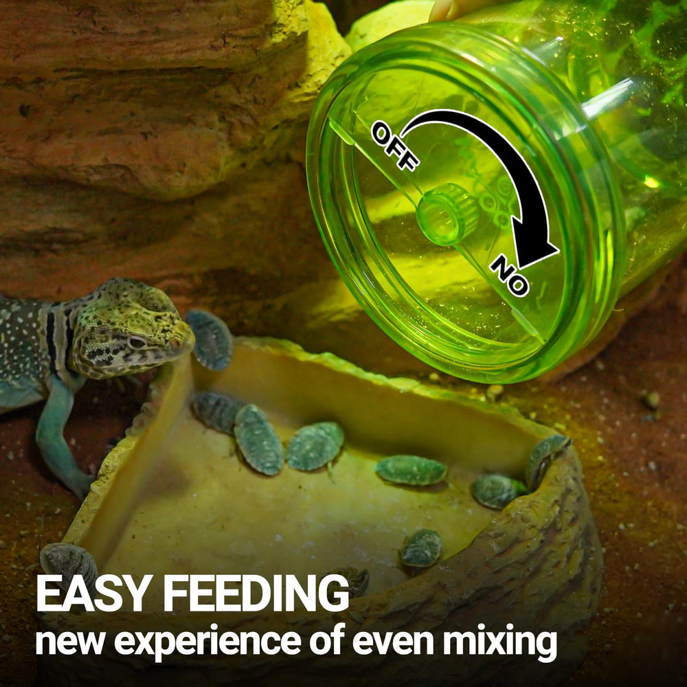 WACOOL TERRA cricket calcium mixer durable plastic promises long-lasting performance.