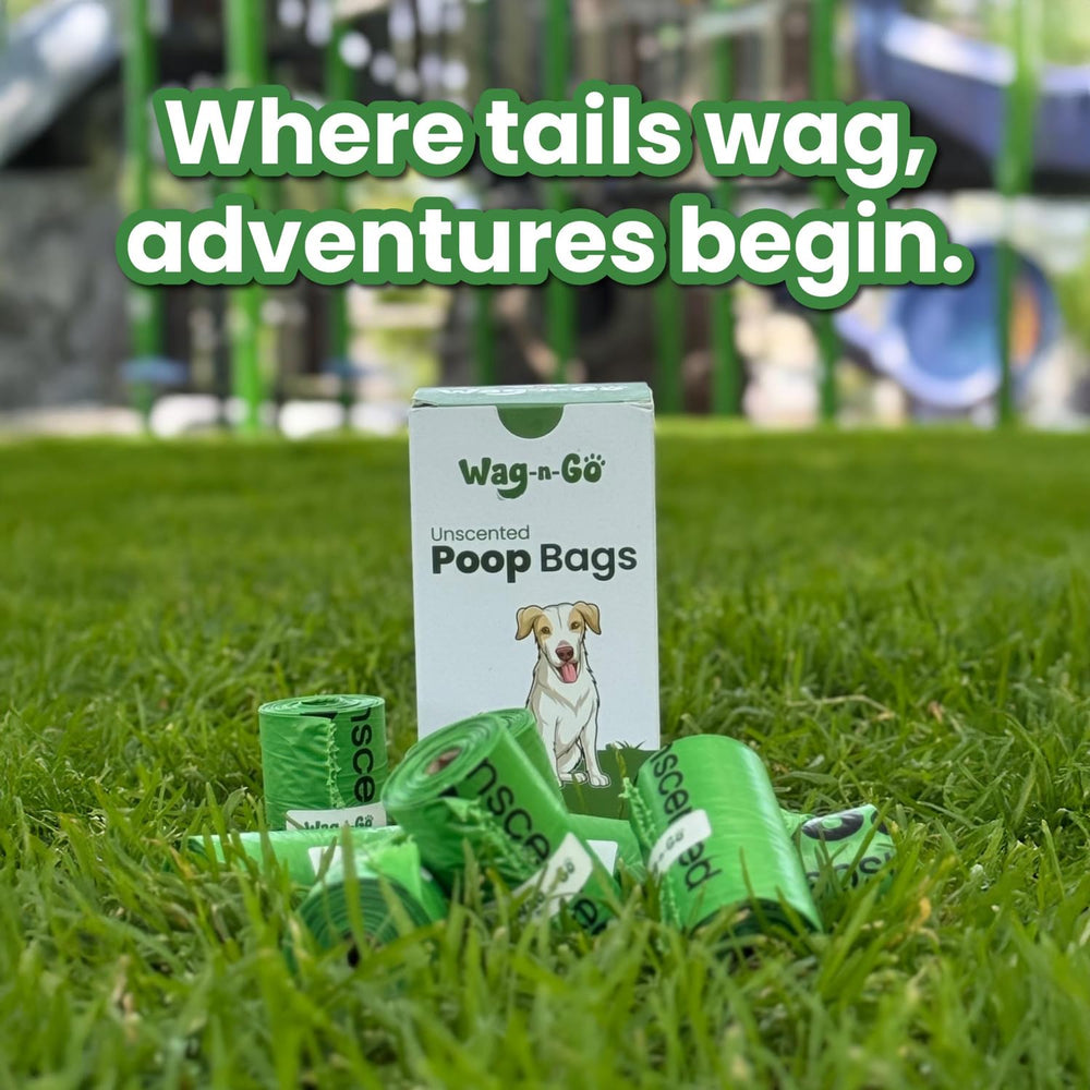 WAG-N-GO eco-friendly waste bags pack ideal for outdoor adventures