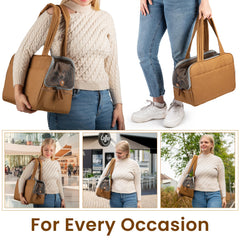 Wagfur dog purse breathable mesh top enhances airflow during outings.