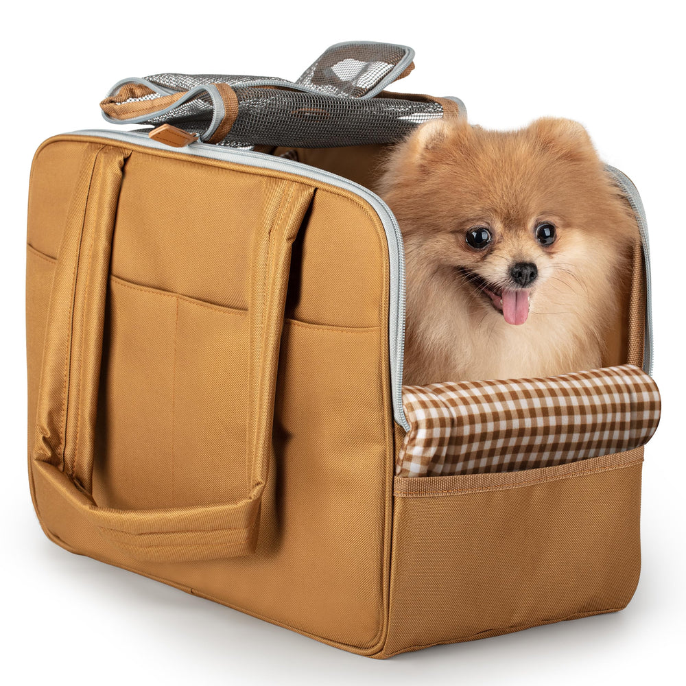 Wagfur dog purse exterior shows durable fabric for daily travel.