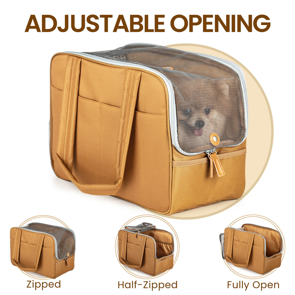 Wagfur dog purse multiple pockets organize essentials on trips.