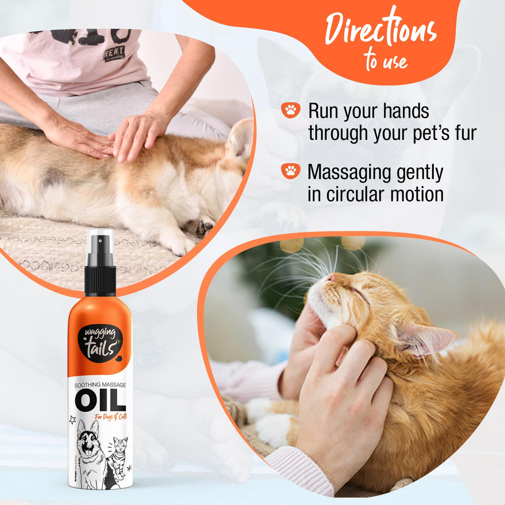 Wagging Tails Soothing Oil applied to fur may help reduce shedding.