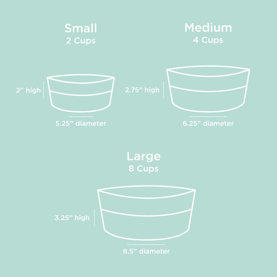 Waggo Dipper bowl side profile, heavyweight design keeps bowls stable during feeding
