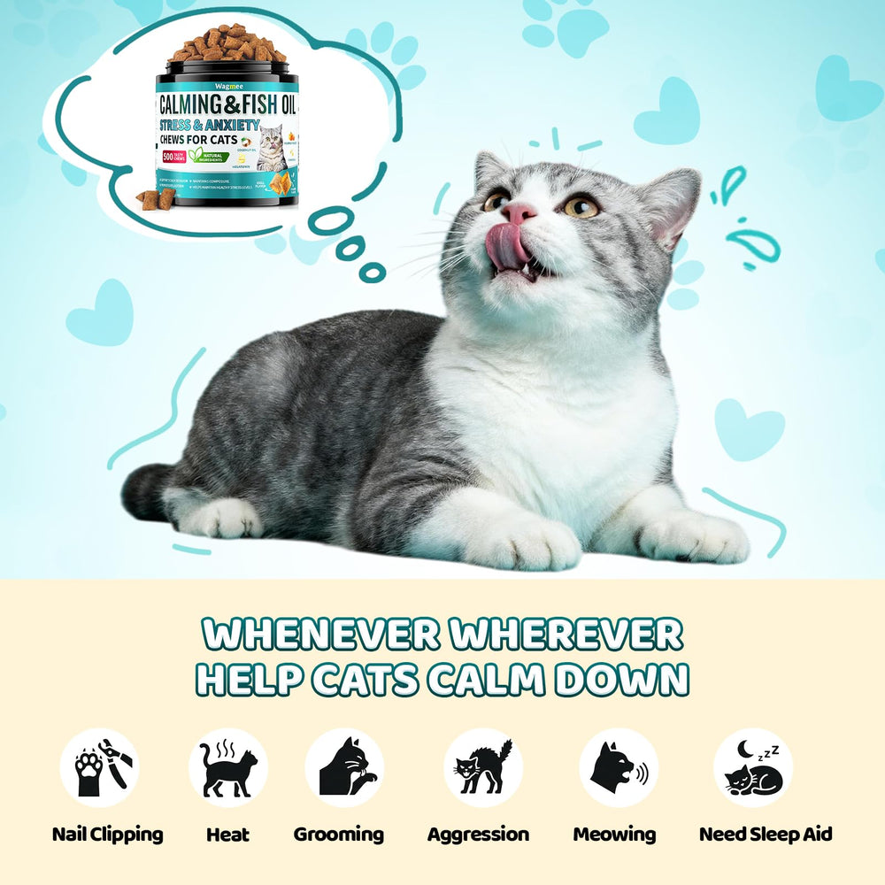 Wagmee Cat Calming Treats travel-use scene supports calm during trips