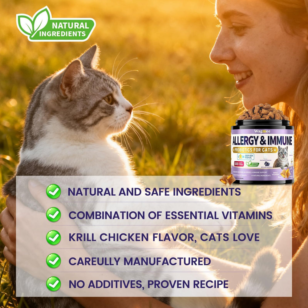 Wagmee cat multivitamin taurine biotin nutrients focus on skin and coat health
