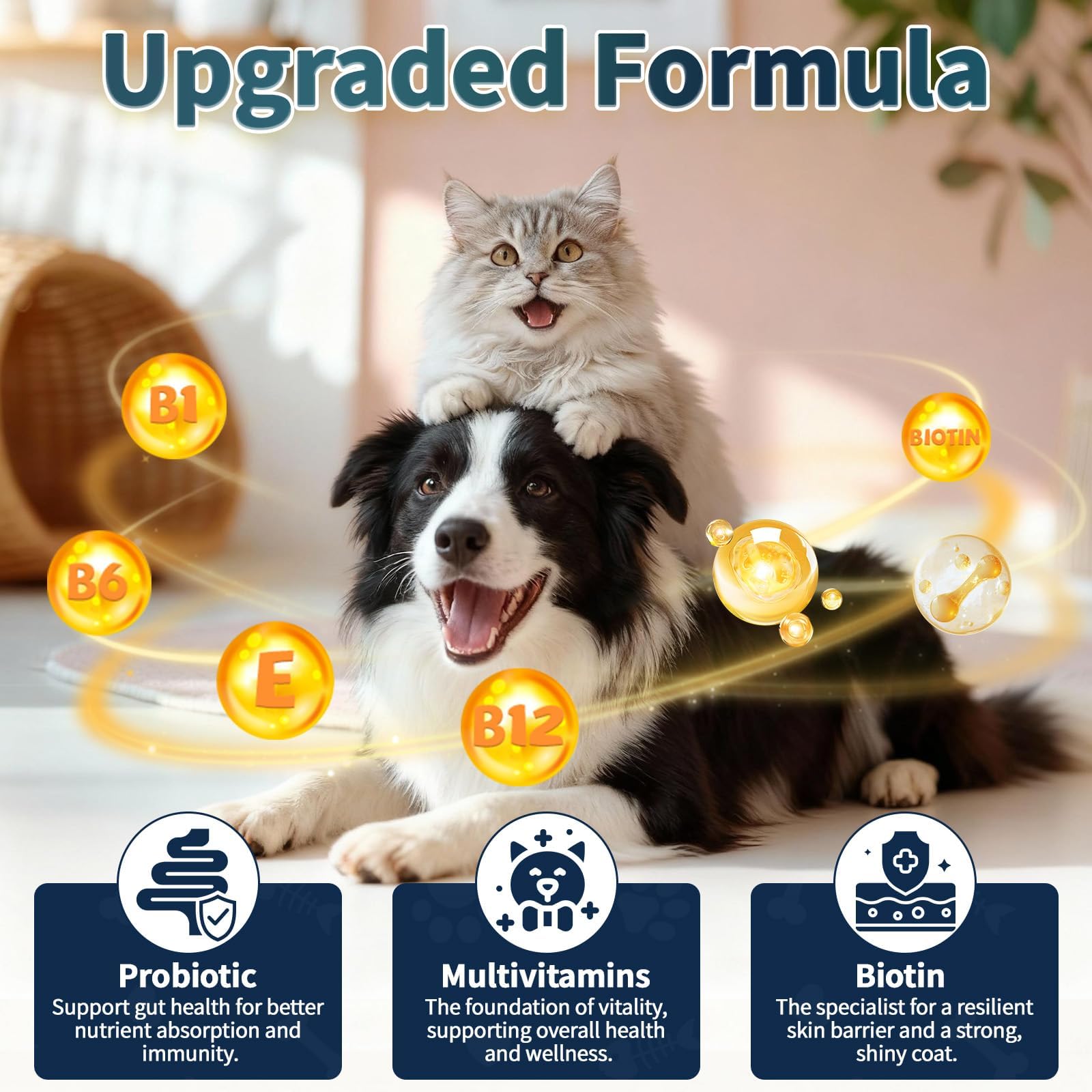 Wagmee flea drops with tasty chicken flavor served to pet's meal.