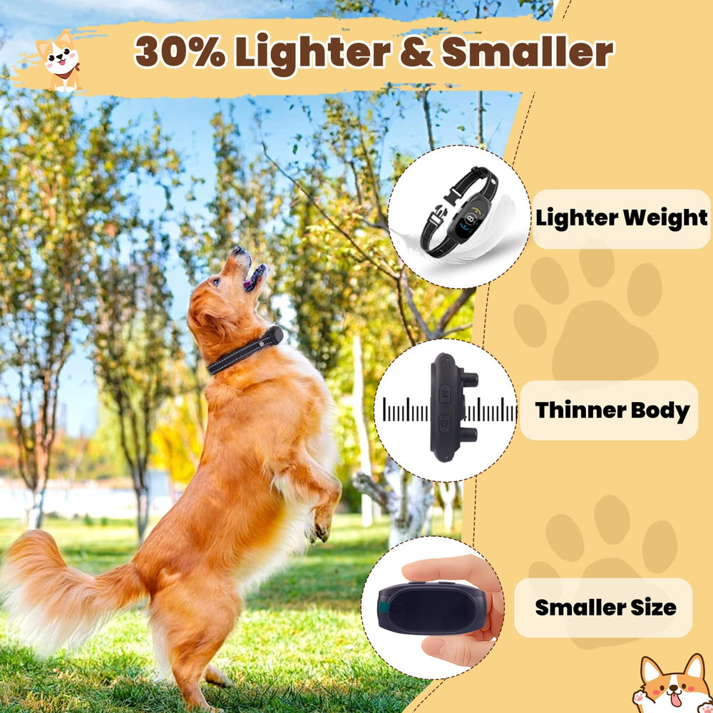 Wagnation bark collar on compact design showcases lightweight form for daily wear.