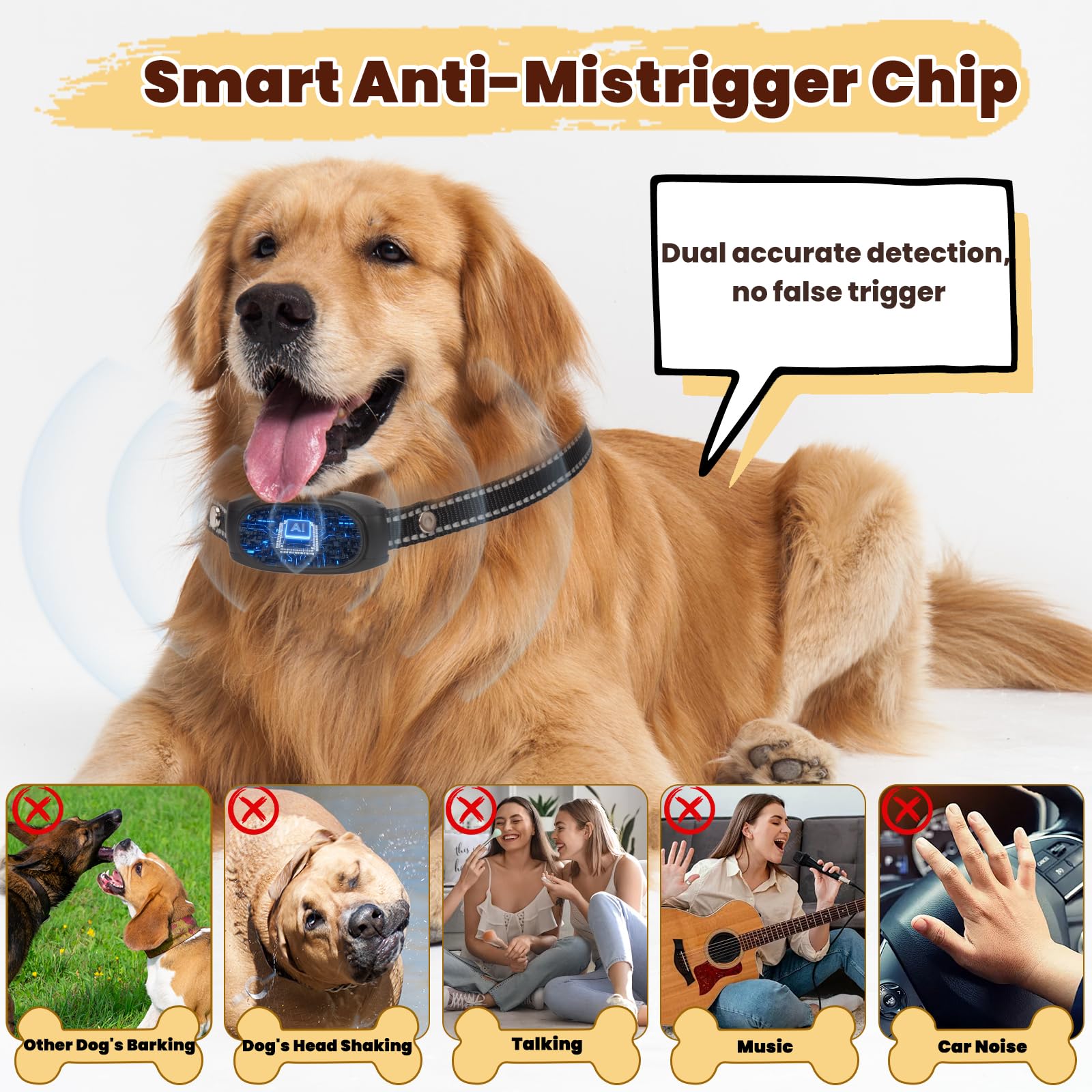 Wagnation bark collar IP67 waterproof testing for rain and water play.