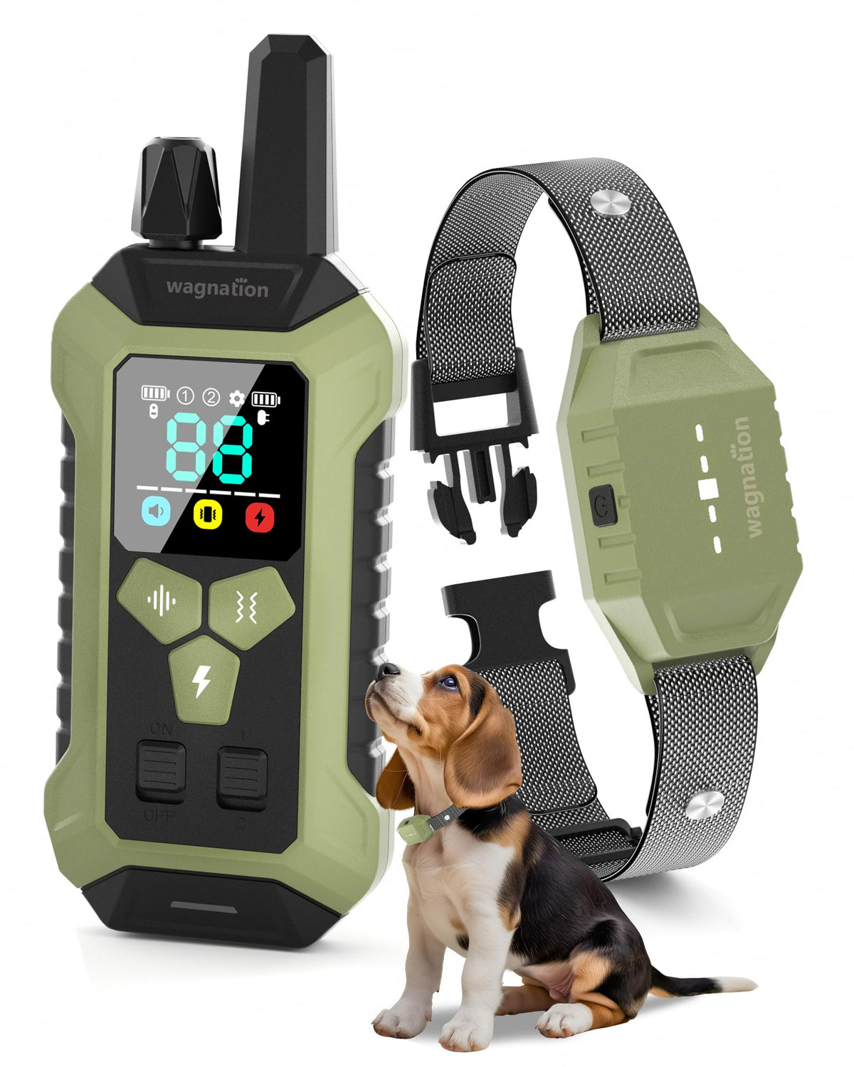 Wagnation dog shock collar with remote shows easy training control for dogs.