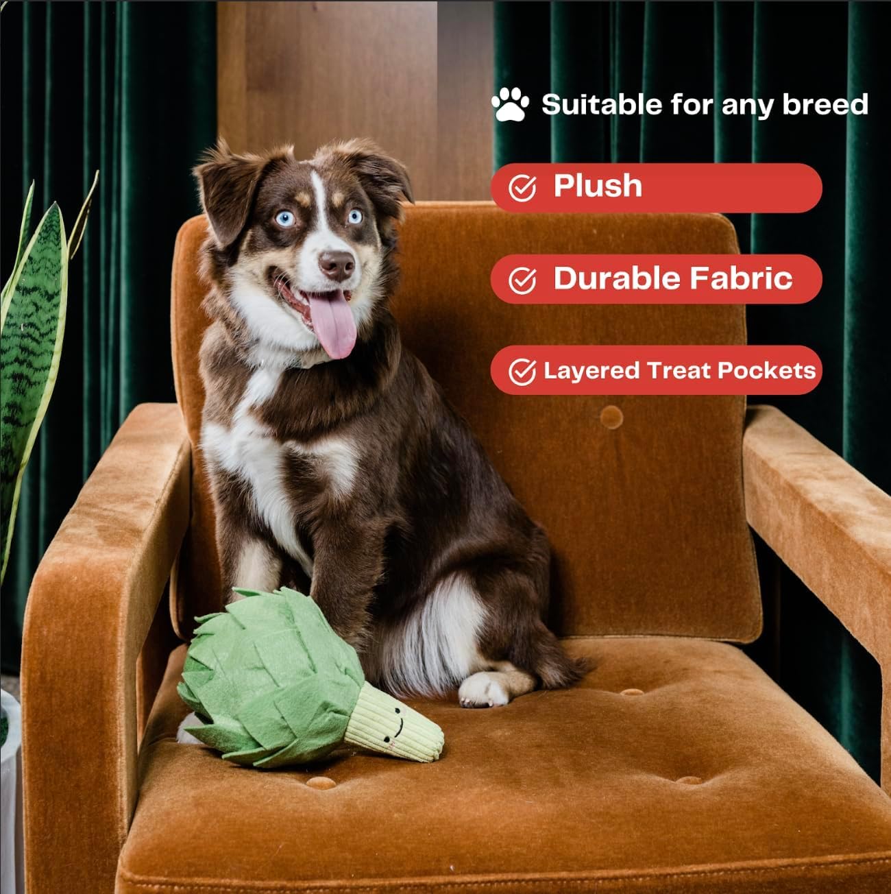 Wagorific Artichoke Snuffle Toy demonstrating multi-level play for mental engagement