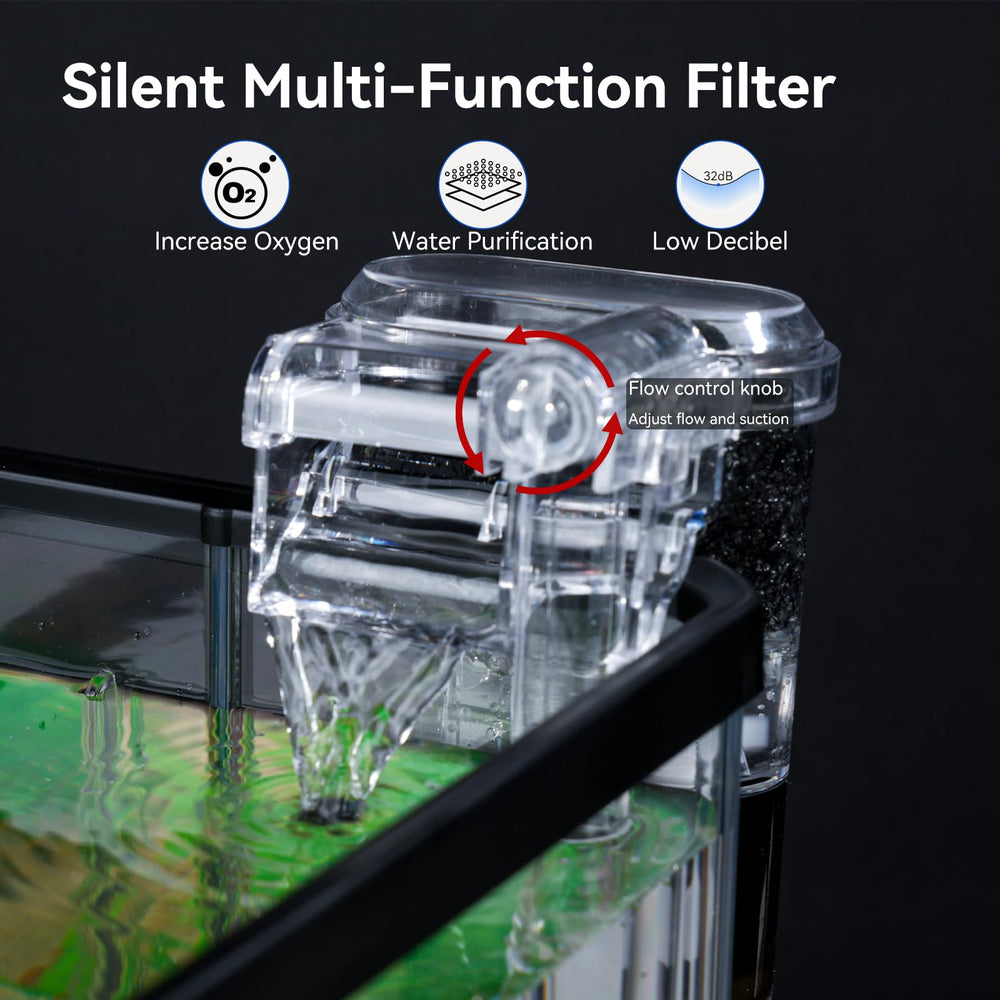 Wagrvuy mini aquarium bedroom setup fits desks and nightstands.