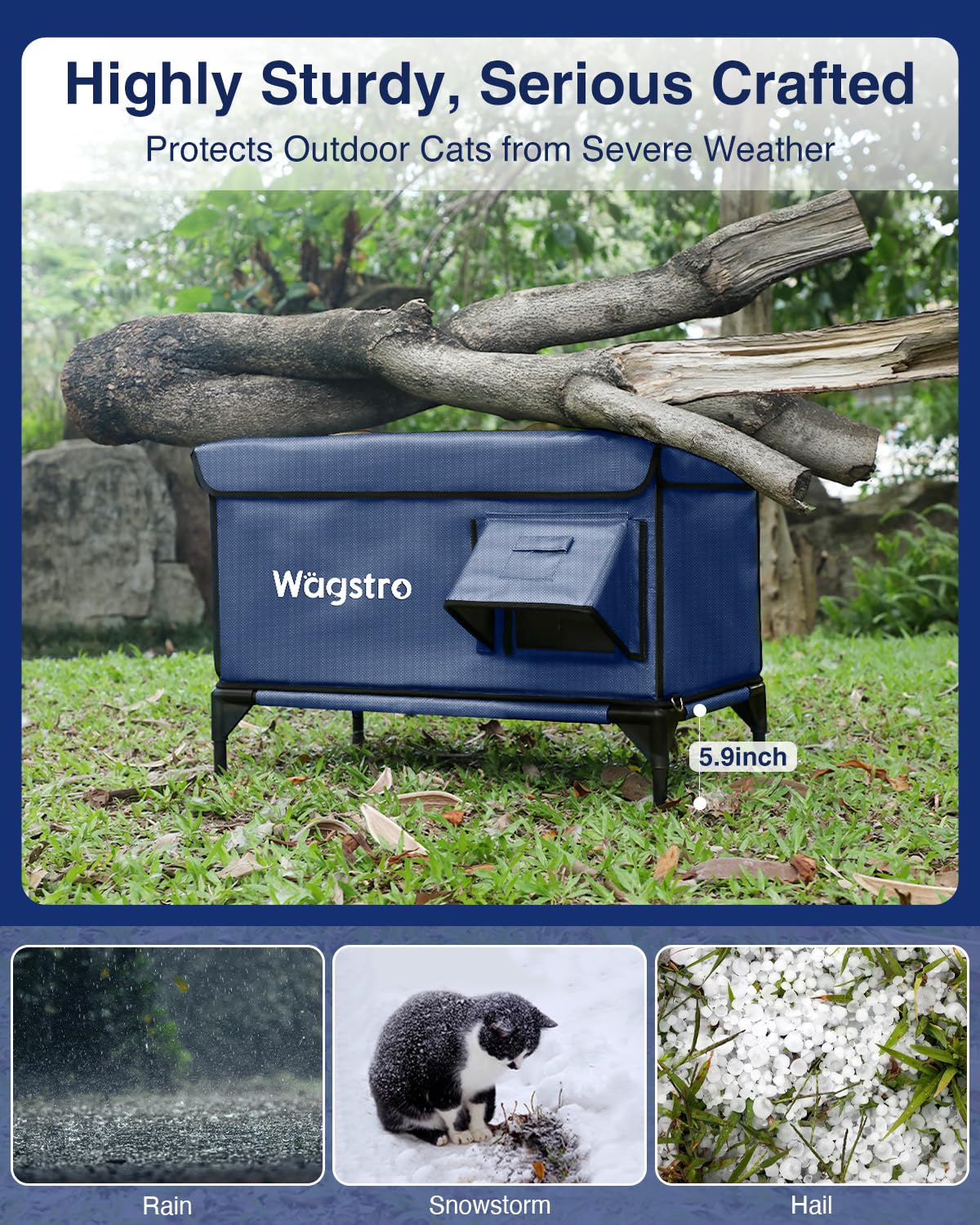Wagstro escape-door design image demonstrates secure access for outdoor cats.