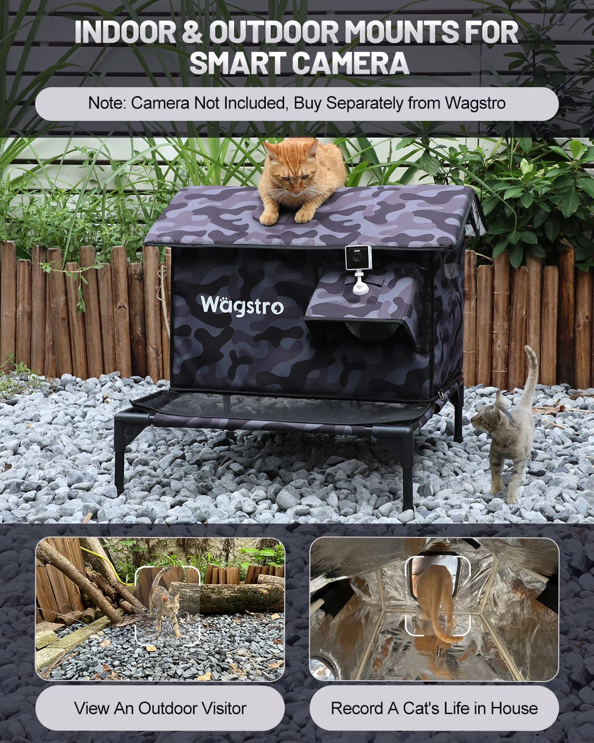 Wagstro exit-only door cat house—secure access for outdoor or feral cats.
