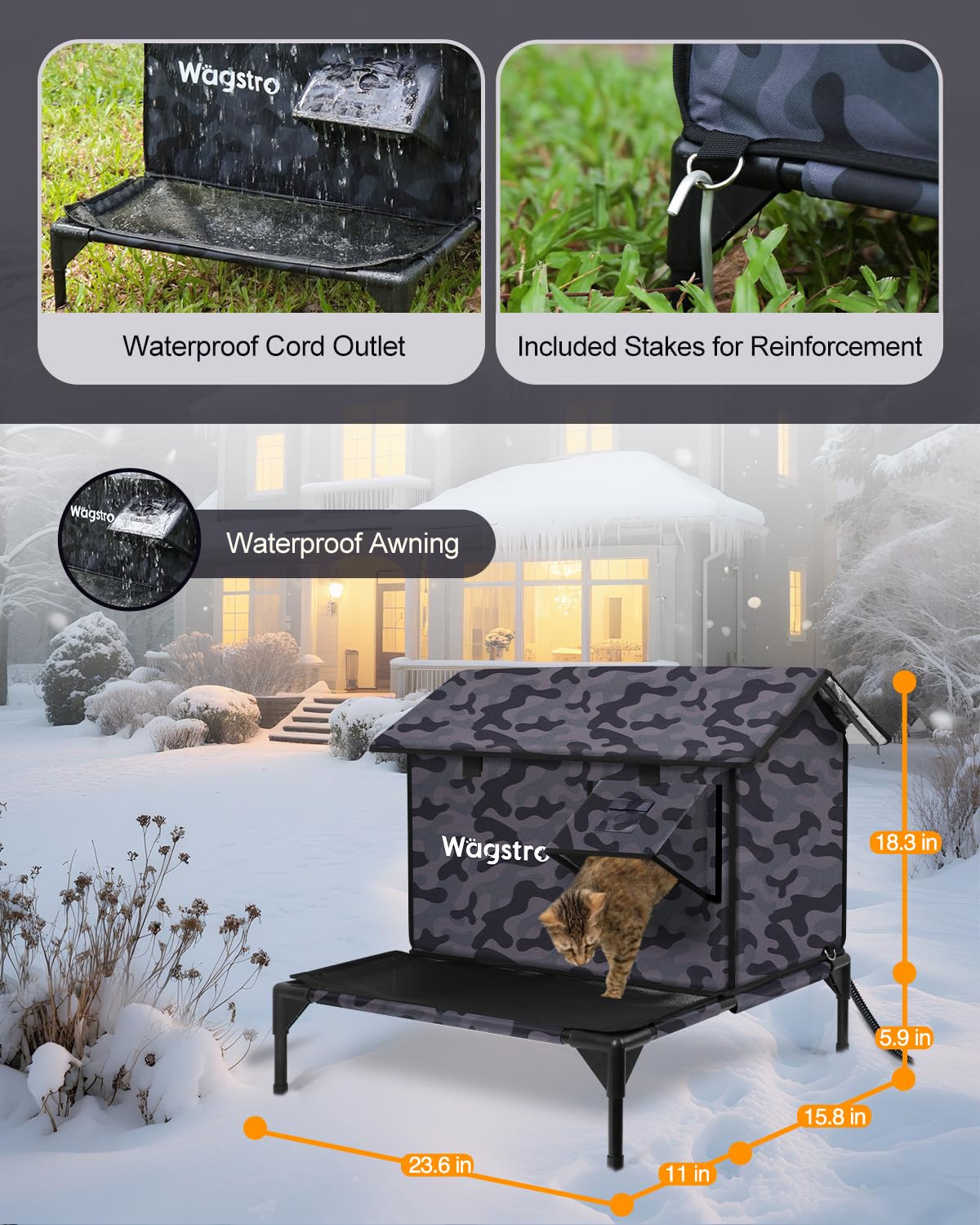 Wagstro five-layer weatherproof fabric—durable shelter built for outdoor use.