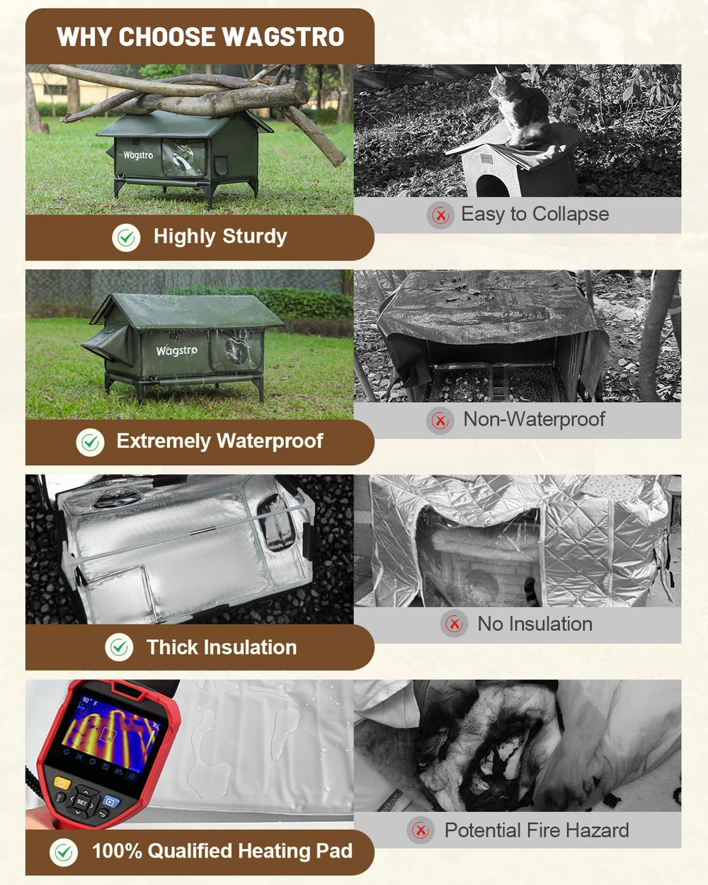 Wagstro waterproof materials shielding against rain and moisture