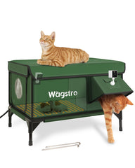 Wagstro heated cat house outdoor camera 2K enables secure monitoring of outdoor cats.