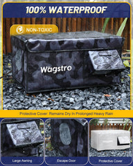 Wagstro cat house with escape door allows safe, easy exit for curious felines.