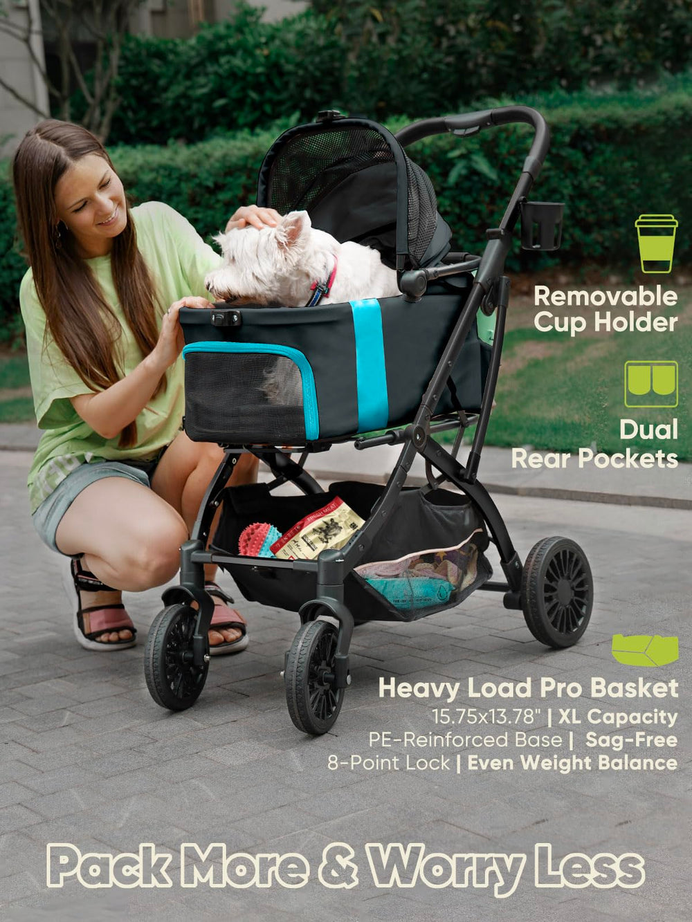 WagvyGo 5-in-1 design adapts to carrier, basket, or car seat