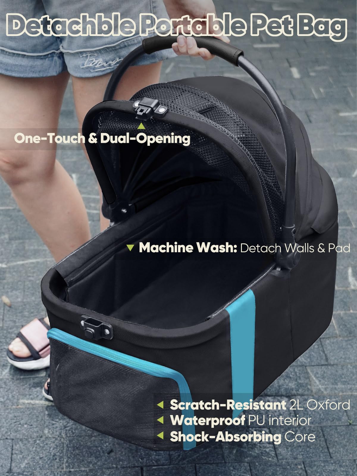 WagvyGo large base storage basket for outings and supplies