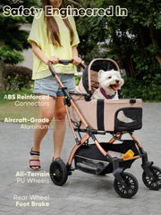 WagvyGo sunshade canopy with breathable mesh protects pets during sunny strolls