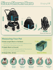 WagvyGo stroller with sunshade canopy for pet comfort in sun
