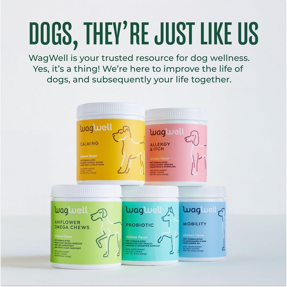 WagWell Ahiflower Omega Chews ingredient label reveals Ahiflower plant-based omega source